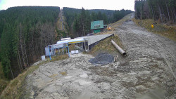 Modrá sjezdovka - dojezd k lanové dráze