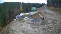 Modrá sjezdovka - dojezd k lanové dráze