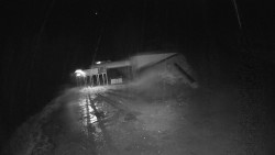 Modrá sjezdovka - dojezd k lanové dráze