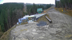 Modrá sjezdovka - dojezd k lanové dráze