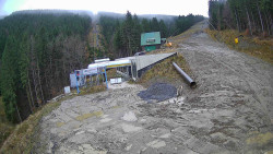 Modrá sjezdovka - dojezd k lanové dráze