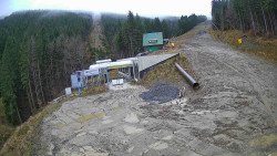 Modrá sjezdovka - dojezd k lanové dráze