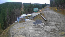 Modrá sjezdovka - dojezd k lanové dráze