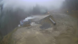 Modrá sjezdovka - dojezd k lanové dráze