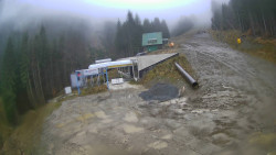 Modrá sjezdovka - dojezd k lanové dráze