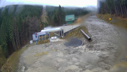 Modrá sjezdovka - dojezd k lanové dráze