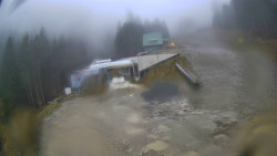 Modrá sjezdovka - dojezd k lanové dráze