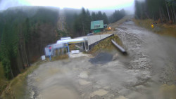 Modrá sjezdovka - dojezd k lanové dráze