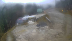 Modrá sjezdovka - dojezd k lanové dráze