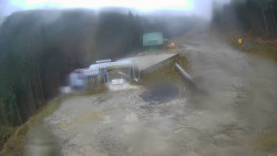 Modrá sjezdovka - dojezd k lanové dráze