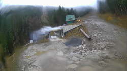 Modrá sjezdovka - dojezd k lanové dráze