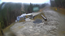 Modrá sjezdovka - dojezd k lanové dráze