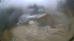 Modrá sjezdovka - dojezd k lanové dráze