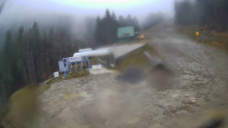 Modrá sjezdovka - dojezd k lanové dráze