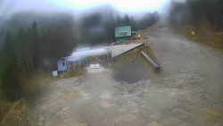 Modrá sjezdovka - dojezd k lanové dráze