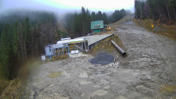 Modrá sjezdovka - dojezd k lanové dráze