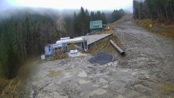 Modrá sjezdovka - dojezd k lanové dráze