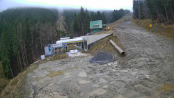 Modrá sjezdovka - dojezd k lanové dráze