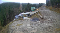 Modrá sjezdovka - dojezd k lanové dráze