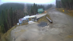 Modrá sjezdovka - dojezd k lanové dráze