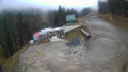 Modrá sjezdovka - dojezd k lanové dráze