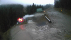 Modrá sjezdovka - dojezd k lanové dráze