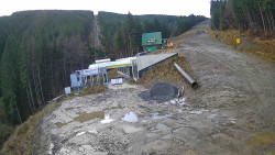 Modrá sjezdovka - dojezd k lanové dráze