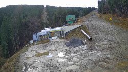 Modrá sjezdovka - dojezd k lanové dráze