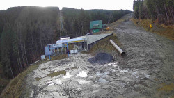 Modrá sjezdovka - dojezd k lanové dráze