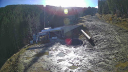 Modrá sjezdovka - dojezd k lanové dráze