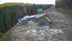 Modrá sjezdovka - dojezd k lanové dráze