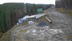 Modrá sjezdovka - dojezd k lanové dráze