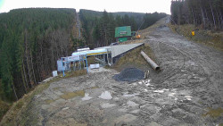 Modrá sjezdovka - dojezd k lanové dráze