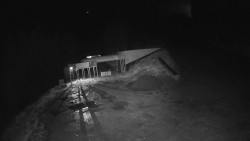 Modrá sjezdovka - dojezd k lanové dráze