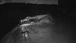 Modrá sjezdovka - dojezd k lanové dráze