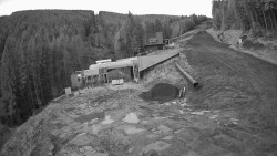 Modrá sjezdovka - dojezd k lanové dráze