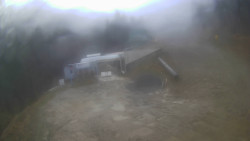 Modrá sjezdovka - dojezd k lanové dráze