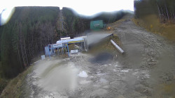 Modrá sjezdovka - dojezd k lanové dráze