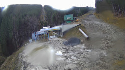 Modrá sjezdovka - dojezd k lanové dráze