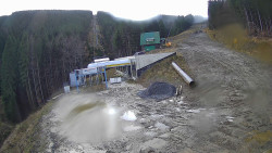 Modrá sjezdovka - dojezd k lanové dráze