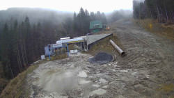 Modrá sjezdovka - dojezd k lanové dráze