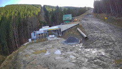 Modrá sjezdovka - dojezd k lanové dráze