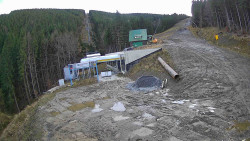 Modrá sjezdovka - dojezd k lanové dráze