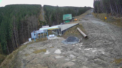 Modrá sjezdovka - dojezd k lanové dráze