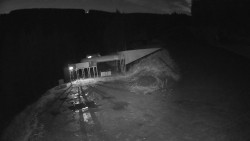 Modrá sjezdovka - dojezd k lanové dráze