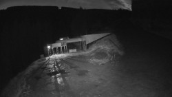 Modrá sjezdovka - dojezd k lanové dráze