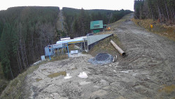 Modrá sjezdovka - dojezd k lanové dráze