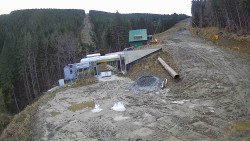 Modrá sjezdovka - dojezd k lanové dráze