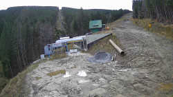 Modrá sjezdovka - dojezd k lanové dráze