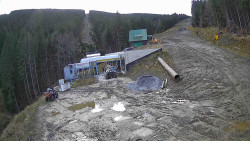 Modrá sjezdovka - dojezd k lanové dráze